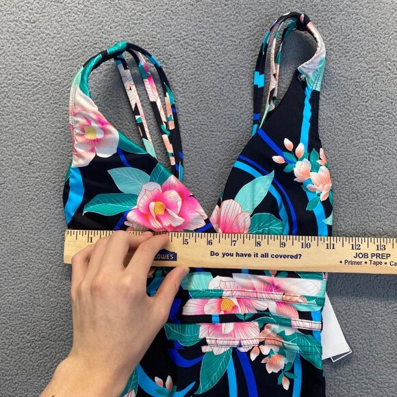 La Blanca Women's Multi Strap Cross Back One Piece Swimsuit Size 4,Beach,NEW - Picture 7 of 13